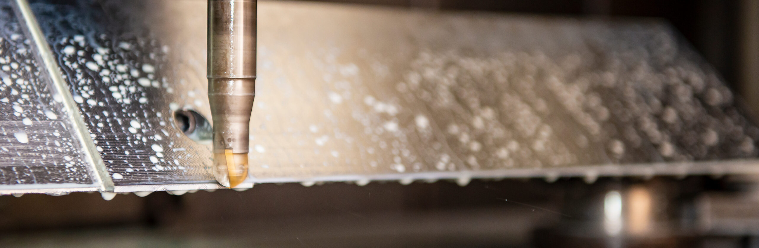 The CNC milling machine rough cutting  the injection mold parts